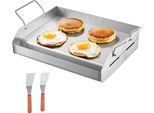 Piastra Piatta Per Grigliare Padella Per Grigliare Pentole Per Barbecue In Acciaio Inox 425X270 Mm