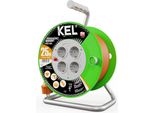 Tamburo Per Cavo Plastrol Standard Line, Schuko; 4X2P+Z; IP20; 10A; H05VV-F; 3X1,5; 25M; Arancione (W-97540)