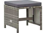 Syfax™ Sgabelli Da Giardino 4 Pz Con Cuscini In Polyrattan Grigio