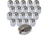 20X Dado Ruota M12X1,5 60° Collare Conico Chiuso SW21 Compatibile Con Citroen Hyundai Kia Mazda