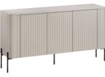 Dmora Credenza Amora 39.6X150X80H Cm Beige, Cassetti 3 Ripiani