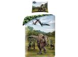 Halantex Biancheria Da Letto Jurassic Park T-Rex In Cotone, 140/200, 70/90 Cm
