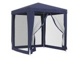 Vidaxl Tenda Da Festa Con 4 Pareti Laterali In Rete Blu 2X2 M Hdpe