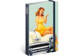 Quaderno A Righe, Piccolo Quaderno Per Adulti E Bambini, Taccuino, Quaderno Con Copertina Rigida (Pin-Up Girls)