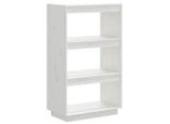 Libreria/Divisorio Bianco 60X35X103 Cm In Legno Di Pino Massiccio