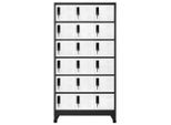 Vidaxl Armadio Spogliatoio Antracite E Bianco 90X40X180 Cm In Acciaio