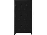 Vidaxl Armadietto Nero 90X45X180 Cm In Acciaio