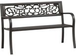 Panchina Da Giardino 125 Cm In Acciaio Nero