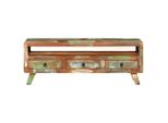 Mobile Tv Multicolore 110X30X40 Cm Legno Massiccio Antico