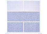 Succebuy Parete Divisoria, Schermo Per La Privacy, 1 Pezzo, 178 X 178 Cm, Parete Divisoria Modulare, Parete Divisoria In Pet Con Finestra In Acrilico, Schermo Indipendente Per Ufficio O Biblioteca