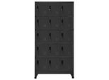 Syfax™ Armadietto Con Serratura Antracite 90X40X180 Cm In Acciaio