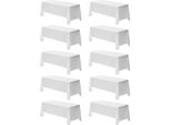 Succebuy 10 X Tovaglia 1778X3048 Mm, Protezione Riutilizzabile Per Tavoli, Tovaglia In Poliestere Lavabile In Lavatrice Per Feste, Matrimoni, Banchetti E Altre Occasioni, Bianco