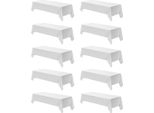 Succebuy 10 X Tovaglia 1524X2591 Mm, Protezione Da Tavolo Riutilizzabile, Tovaglia In Poliestere Lavabile In Lavatrice Per Feste, Matrimoni, Banchetti E Occasioni Formali, Bianco