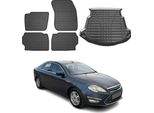 Set Di Tappetini E Fodere Per Il Bagagliaio Per Ford Mondeo Mk4 Liftback 2007-2014 Gomma 5X