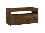 Mobile Tv Con Luci Led Rovere Fumé 75X35X40 Cm