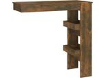 Vidaxl Tavolo Bar A Parete In Rovere Fumé 102X45X103,5 Cm Materiale In Legno