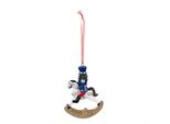 Clayre & Eef Schiaccianoci Pendente Natalizio 10 Cm Plastica Blu