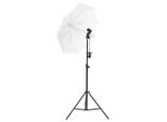 Vidaxl Set Di Illuminazione Da Studio Fotografico Con Sfondi E Ombrelli