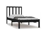 Vidaxl Letto In Legno Massiccio Di Pino Nero 75X190 Cm