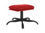 Poggiapiedi Rosso Vino 60X60X36 Cm In Pelle Finta