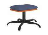 Sgabello Blu 60X60X36 Cm In Tessuto E Pelle Finta