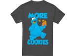 Sesame Street - Maglietta "More Cookies"" Per Uomo/Donna Unisex, Screziata TV27987 (Xl) (Carbone)"