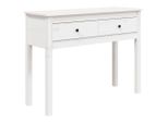 Tavolo Consolle Bianco 100X35X75 Cm In Legno Di Pino Massiccio