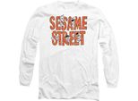 Sesame Street - T-Shirt Unisex Uomo/Donna, Manica Lunga TV28301 (Xxl) (Bianco)