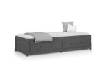 Vidaxl Letto Da Giorno Grigio 90X200 Cm In Legno Di Pino Massiccio