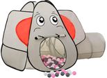 Vidaxl Tenda Da Gioco A Forma Di Elefante Con 250 Palline Grigio 174X86X101 Cm