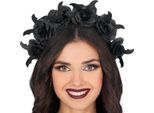 Fiestas Guirca - Cerchietto A Fiori Per Donna, Halloween FG1563 (Taglia Unica) (Nero)