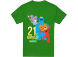 Sesame Street - Maglietta Per Uomo/Donna Unisex, 21° Compleanno TV28237 (M) (Irish Green)
