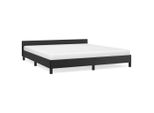 Vidaxl Struttura Letto Con Testiera Senza Materasso Nero 160X200 Cm