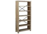 Libreria 6 Scomparti 80X30X170 Cm In Legno Massiccio Di Acacia