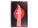 Clayre & Eef Decorazione Da Parete 20X30 Cm Rosso Nero Metallo