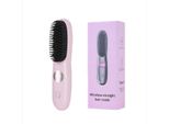 Inf Spazzola Lisciante Senza Fili: Ricaricabile, Portatile, 3 Temperature Rosa