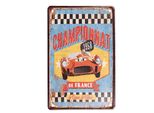 Clayre & Eef Decorazione Da Parete 20X30 Cm Blau Rot Metall