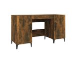 Scrivania In Rovere Affumicato 140X50X75 Cm Materiale A Base Di Legno