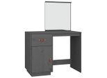 Tavolino Da Toilette Grigio 95X50X134 Cm In Legno Di Pino Massiccio