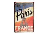 Clayre & Eef Decorazione Da Parete 20X30 Cm Rot Blau Metall