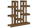 Vidaxl Porta Piante Marrone Miele 104,5X25X109,5 Cm In Legno Di Pino Massiccio