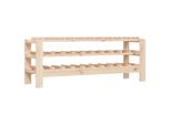 Portabottiglie 109,5X30X42 Cm In Legno Di Pino Massiccio
