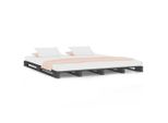 Vidaxl Letto Pallet Grigio 140X190 Cm In Legno Di Pino Massiccio