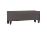 Panca Grigia 100X35X41 Cm In Pelle Finta