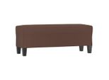 Panca Marrone 100X35X41 Cm In Pelle Finta
