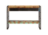 Vidaxl Tavolo Consolle 110X30X76 Cm In Legno Massiccio Antico