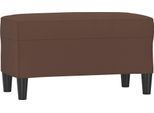 Panca Marrone 70X35X41 Cm In Pelle Finta