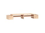 Supporto Per Monitor 100X27,5X15 Cm In Legno Di Pino Massiccio