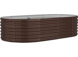 Vidaxl Letto Rialzato In Acciaio Verniciato A Polvere 152X80X36 Cm Marrone