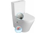 Ceramica Sapho - Wc In Piedi Con Doccia Bidet, Senza Bordo, Bianco PC1012RX